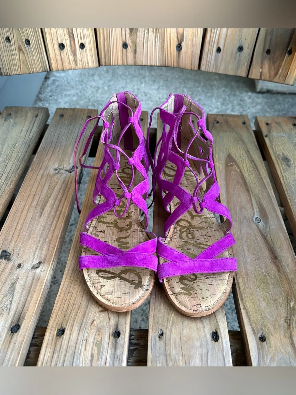 Sam Edelman Dawson Fuchsia Gladiator Sandal Size 7